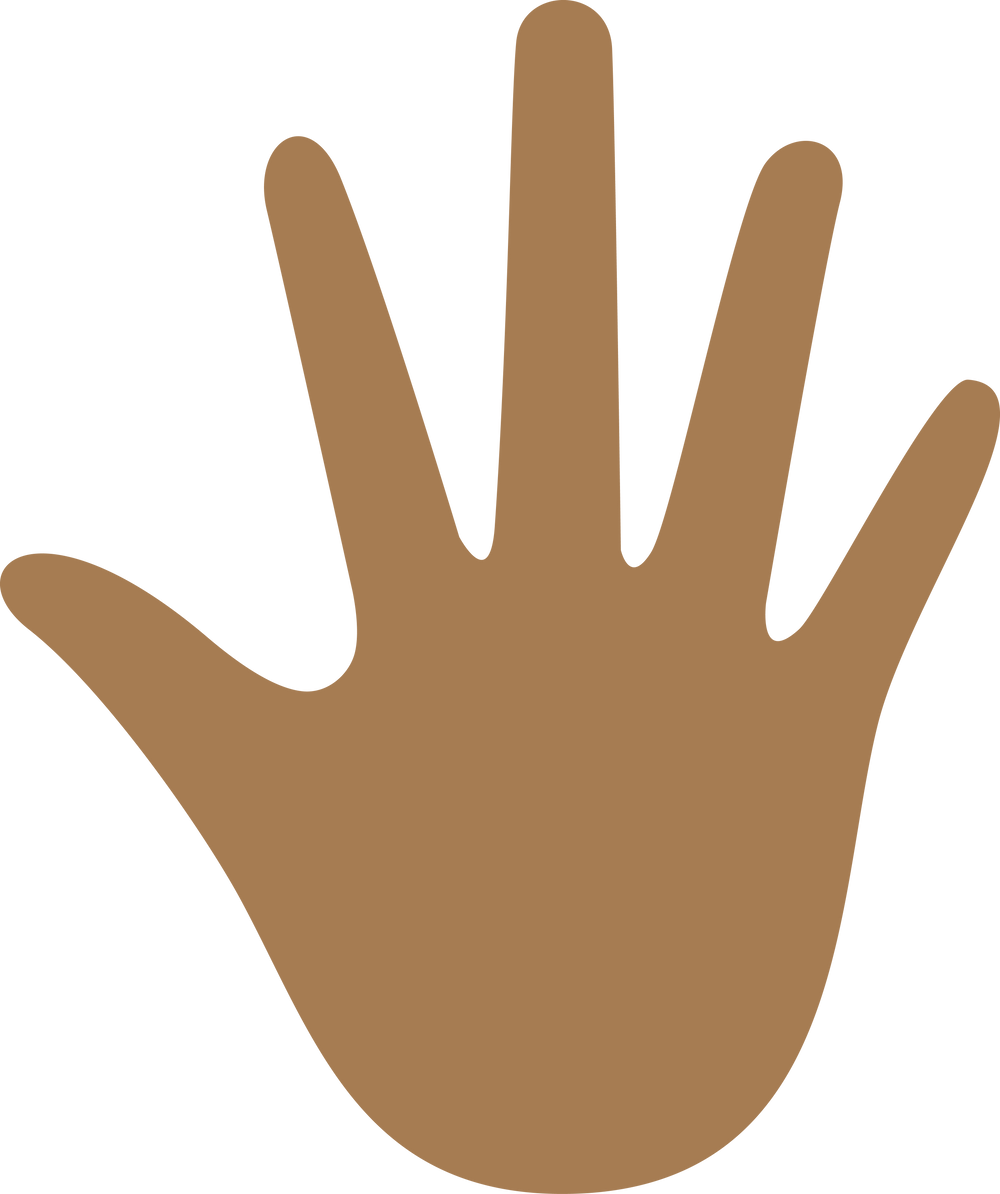 Brown Hand Icon